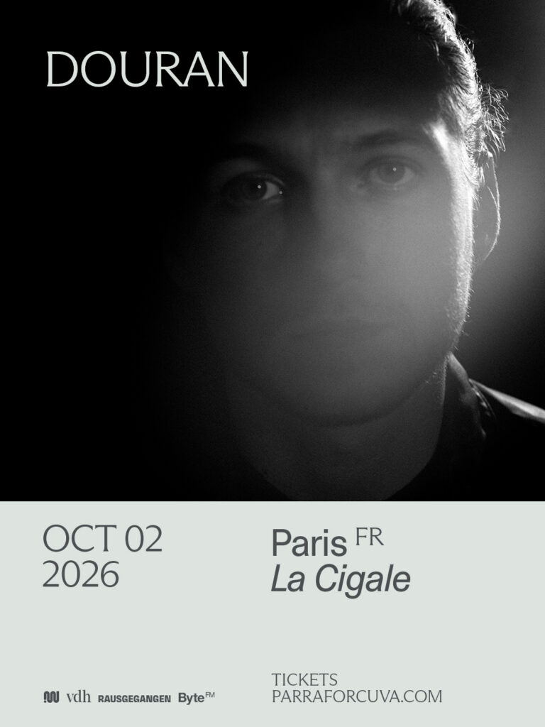 DOURAN en ouverture de Parra For Cuva à La Cigale le 2 octobre !